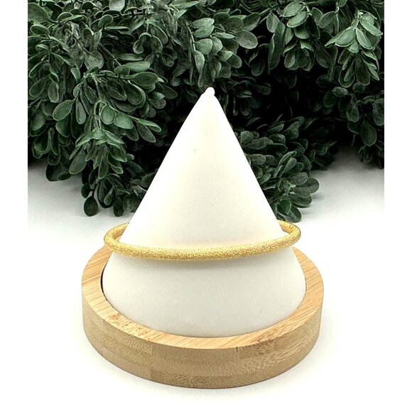 Gold Tone Textured Bangle Bracelet Jewelry see description - Picture 4 of 4